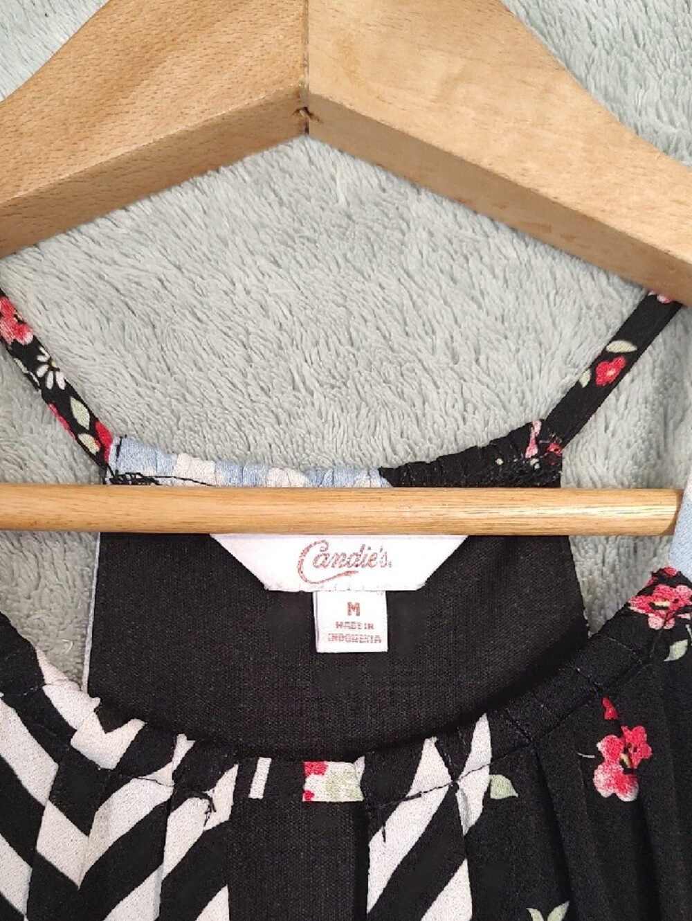 Candie's Black & Red Patchwork Halter Maxi Dress - Picture 11 of 15